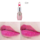 Temperature Change Color Flower Jelly Lipstick Waterproof Transparent Lips Balm Long Lasting