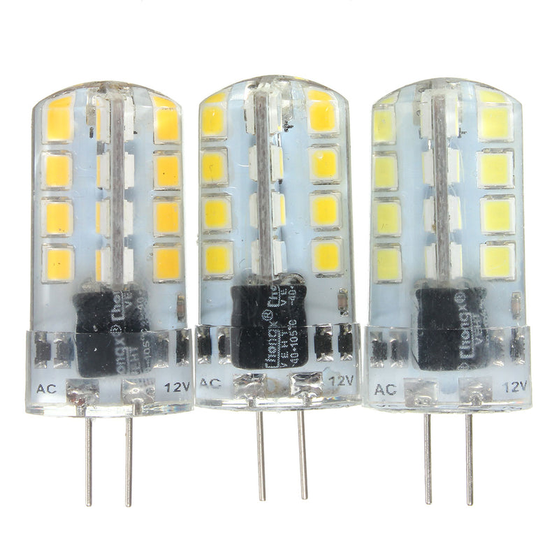G4 LED 2W 32 SMD 2835 200Lm LED Crystal Light Silicone Light Lamp Bulb AC/DC 12V