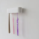 Happy Life White Toothbrush Holder Bathroom Organizer Wall Mounted Stand 3M Adhesive Smart Home Decorations from Xiaomi Youpin