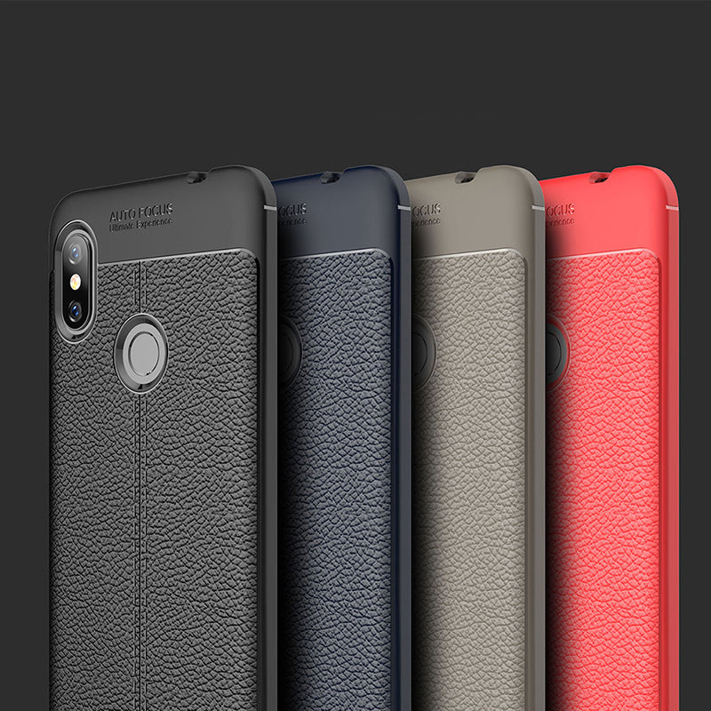 Bakeey Litchi Pattern Soft TPU Anti-fingerprint Back Protective Case For Xiaomi Redmi Note 6 Pro