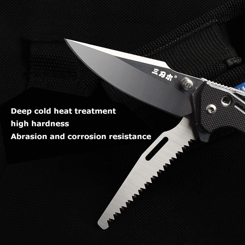 Sanrenmu 7116 Multifunctional Folding Tools Camping Survival Hunting EDC Tools Screwdriver Bottle Opener Rope Cutter