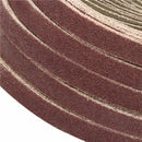 Drillpro 10pcs 60 to 600 Grit 15mm x 452mm Sanding Belts for Angle Grinder Sanding Belt Adapter