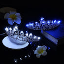 LED Light Bridal Crystal Tiara Hair Band Princess Crown Headband Wedding Pageant