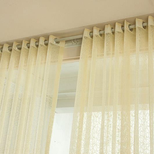 2pcs Fiber Lace Hollow Out Tulle Sheer Curtains Window Screening Bedroom Living Room Home Decor