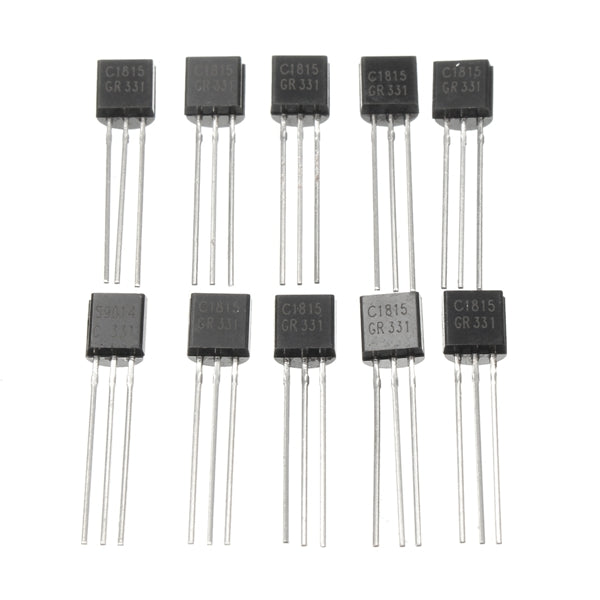 Geekcreit 600Pcs TO-92 NPN PNP Bipolar Transistor 15 Value Assortment Kit