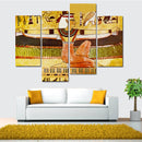Miico Hand Painted Four Combination Decorative Paintings Ancient Egyptian Woman Wall Art For Home Decoration