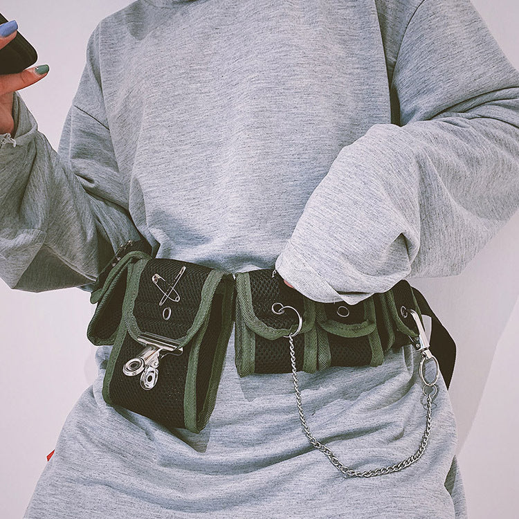 Outdoor Tactical Waist Bag Multi-Pocket Tactical Function Bag Crossbody Bag