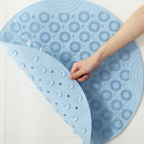 55cm Non-slip Round Bathroom Mat Safety Shower Bath Mat Plastic Manual Massage Pad Bathroom Carpet Floor Drainage Suction cup Bath Mat