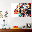 Canvas Girl Face Paintings Wall Art Pictures HD Prints Watercolor Abstract Posters