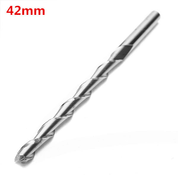 10pcs 3.175mm 2 Flute Spiral Bit Carbide CNC End Mill Router 42mm CEL Milling Cutter