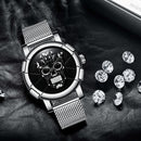 Biden 0086-1 3D Skull Men Wrist Watch Fashion Style Creative Quartz Watch