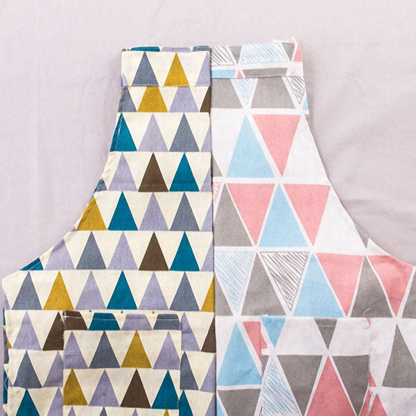 Honana Cotton Sleeveless Apron Triangular Lattice Kitchen Cooking Simple Aprons Cotton Linen