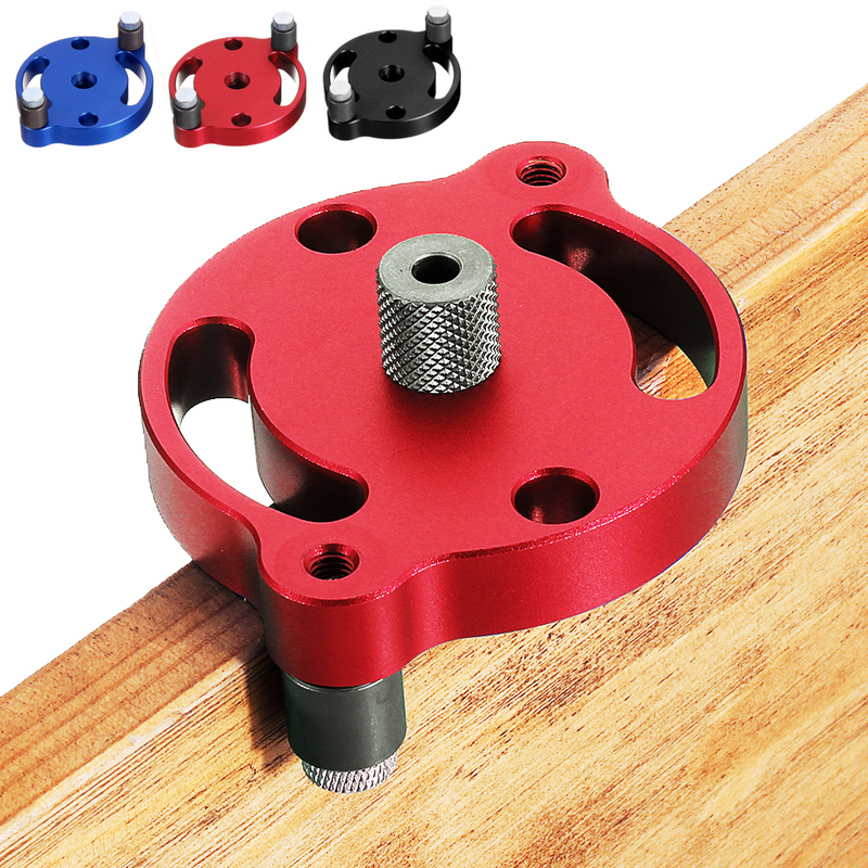 X600-1 Aluminum Alloy Self-centering 6 8 10mm Dowel Jig Wood Panel Puncher Hole Locator Beech Center Hole Position Measuring Drilling Woodworking