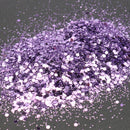 Pink Purple Mixed Glitter Powder 1mm Sequins Shining Dust Nail Art Decoration Eye Shadow 10ml