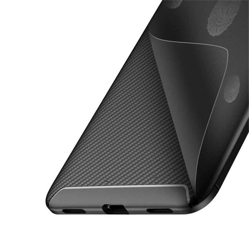 Bakeey Carbon Fiber Pattern Shockproof Silicone Back Cover Protective Case for Xiaomi Pocophone F1