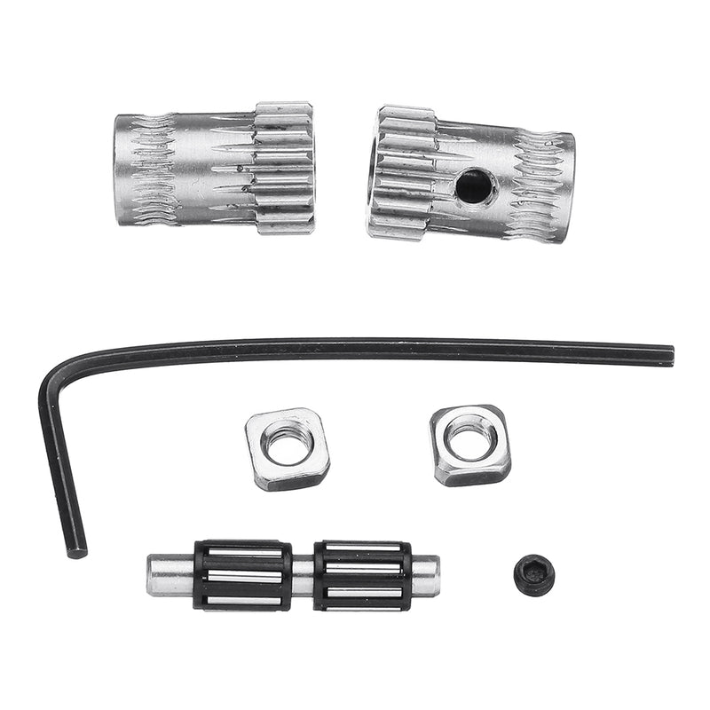 1Set DIY Prusa i3 MK2/MK3 Dual Gears Steel Pulley Kit For 3D Printer Gears Extrusion Wheel Part