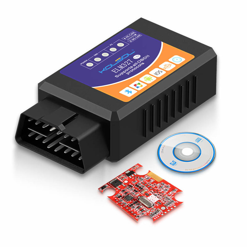 KOLSOL ELM327 V1.5 bluetooth Car OBD2 Automobile Diagnostic Scanner Tool With Switch Modified 12V For Ford