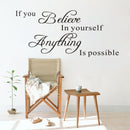 71X30CM If You Believe English Letter Wall Stickers Home Bedroom Decoration