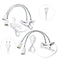 20CM E27 Dual Head Clip With Switch Extension Bulb Lamp Holder Socket for LED Grow Light