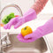 1Pair Household Glove Kitchen Rubber Cleaning Bowl Laundry Waterproof Gloves