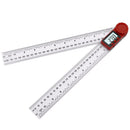 Drillpro 2 in 1 200/300mm Transparent Digital Angle Ruler 360 LCD Display Inclinometer Electron Goniometer Protractor Angle Finder Meter Inch Metric Ruler Measuring Tool