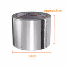 80mm Silver Aluminum Foil Adhesive Seal Ring Heating Roll Tape 25M