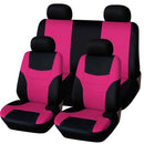 8Pcs Polyester Fabric Car Full Seat Cover Cushion Protector Set Front Rear 4 Heads Universal