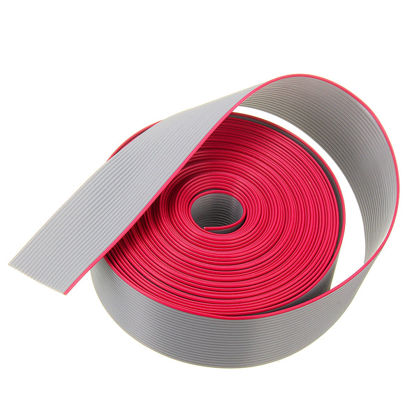 5M 1.27mm Pitch 20 Pin 20P Grey Gray Flat Ribbon Data Cable Wire Connector AWG28 300V