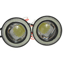 2PCS 3 Inch Projector LED Fog Lights Angel Eyes with Blue/White Halo Ring DRL Lamp 12V for Car Motorcycle