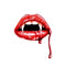 1pcs Temporary Halloween Big Mouth Scary Terror Tattoo Sticker Body Makeup Waterproof