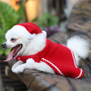 Pet Christmas Dress Pet Dog Cat Winter Warm Hat Cloak Costume Set Clothing Christmas Decorations For Home Santa Claus Pet Vest