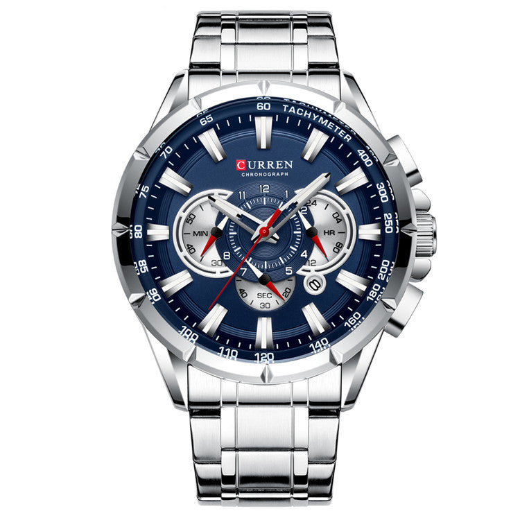 CURREN 8363 Chronograph Waterproof Men Wrist Watch Luminous Display Quartz Watch