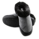 Men's Winter Suede Fur Lined Warm Slippers Indoor Outdoor Casual Cotton Shoes
