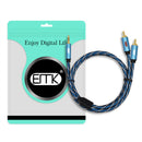 Bakeey 2 Rca to 3.5mm Audio Cable Male Aux Cable Gold Plated for Amplifiers Speaker Home Theater