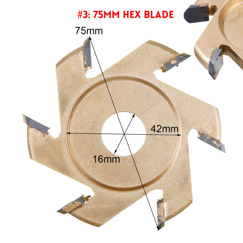 75/85/90/100mm Wood Carving Cutter Disc Blade Teeth Power for 16mm Angle Grinder Milling Tool