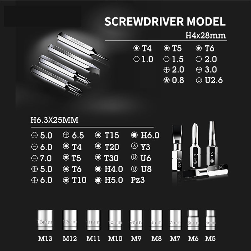 HILDA 43 In 1 Precision Ratcheting Screwdriver Set Magnetic Screwdrivers Set Electronics Repair Tool DIY Driver Kit