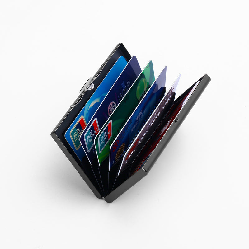 Metal Stainless Steel Black Titanium Business Card Holder Credit Card Cover ID Name Card Holder Case Storage Box