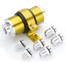 AN6 AN8 AN10 30 Micron Billet Aluminum Inline Fuel Oil Petrol Filter+Bracket Set