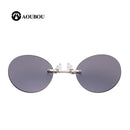 UV400 Sunglasses TAC Lens Retro Rimless Nose Resting Glasses Super Light Weight