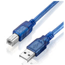 5pcs 30CM Blue USB 2.0 Type A Male to Type B Male Power Data Transmission Cable For