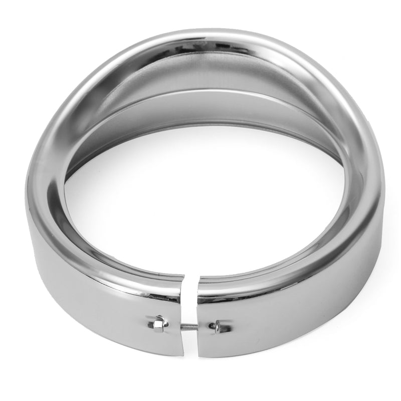 7inch Headlight Headlamp Trim Ring Protect Guard Cover Cap Chrome For Harley