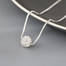 Atmospheric Simple 8mm Diamond Ball Venetian Chain Necklace