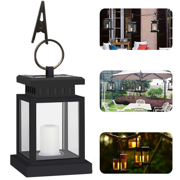 Solar Power Clip Lamp Hanging Led Umbrella Light Lawn Path Landscape Garden