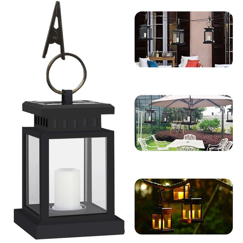 Solar Power Clip Lamp Hanging Led Umbrella Light Lawn Path Landscape Garden