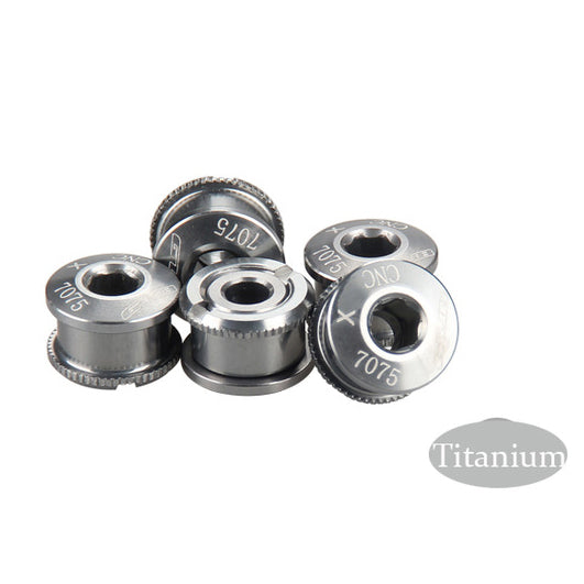 GUB 5pcs M8*8 Aluminum Alloy Bike Tooth Disc Screw  Fit for Bicycle Crankset Double Chainring