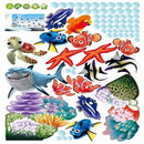Coloful Under Water World Wall Sticker Living Room Home Decoration Creative Decal DIY Mural Wall Art