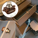 Push Button Drawer Cupboard Door Latch Lock Caravan Motorhome Cabinet Brown Knob