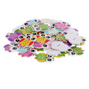 50 Pieces Cartoon Colorful Owl Shape Wooden Buttons 2 Holes For Sewing Crafts