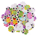 50 Pieces Cartoon Colorful Owl Shape Wooden Buttons 2 Holes For Sewing Crafts