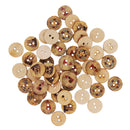 50 Pieces Mixed Wood Round 2 Hole Sailing Buttons for Sewing Scrapbooking 15mm